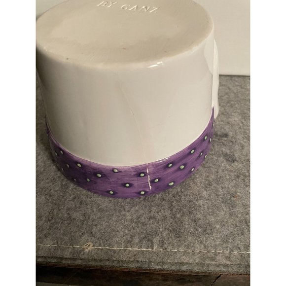 Adorable Ganz Vintage Ceramic Bunny Basket Surface Crack as Shown  #1333 - Picture 4 of 4